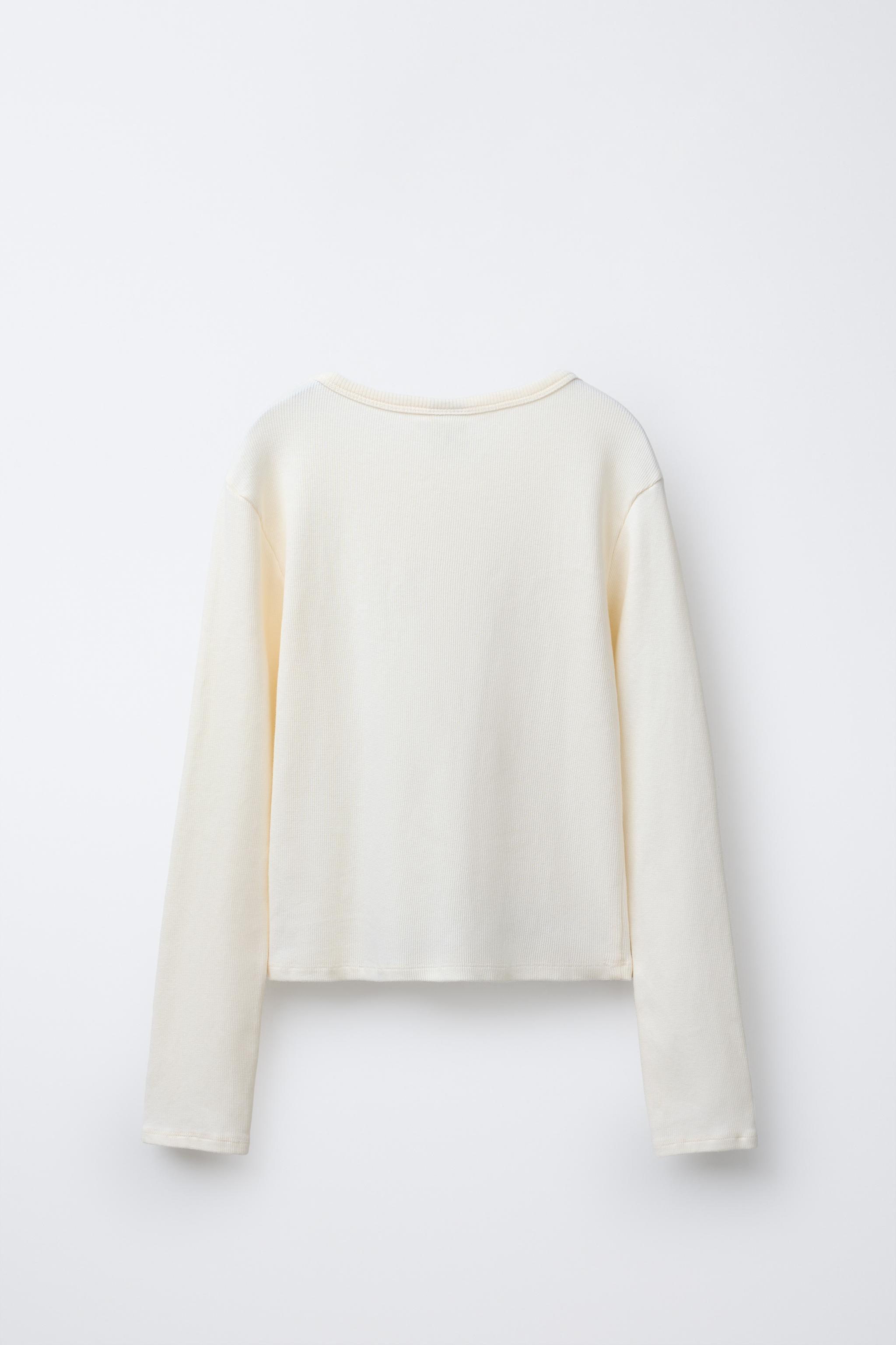 RIBBED HEART AND TEXT T-SHIRT